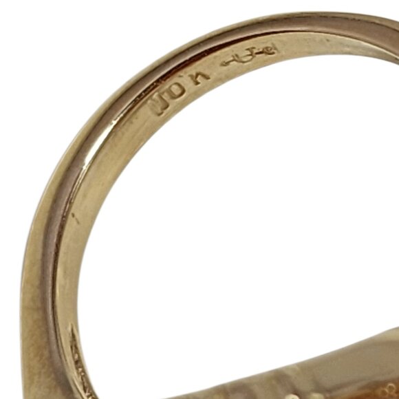 Similar Items to 14 Karat Yellow Gold Diamond Cameo Ring  10K Yellow Gold Cameo Ring Size 7 #24140